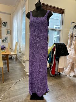 Style 657 Aleta Purple Size 16 Square Neck Pageant Floor Length Straight Dress on Queenly