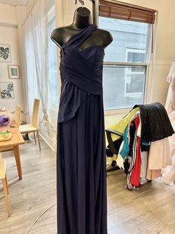 Style 2212 Bari Jay Blue Size 8 Jersey Straight Dress on Queenly