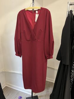 Style 20005 Queenly Direct Red Size 18 Sleeves Tall Height Cocktail Dress on Queenly