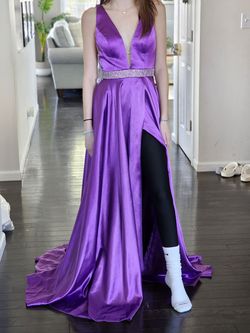 Sherri Hill Purple Size 2 Pageant Prom Floor Length A-line Dress on Queenly