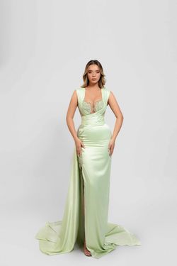 Style Fiorello Minna Fashion Green Size 4 Fiorello Black Tie Embroidery Floor Length Side slit Dress on Queenly