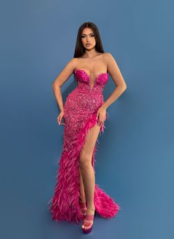 Style Adira Minna Fashion Pink Size 0 Sequined Floor Length Pageant Straight Dress on Queenly