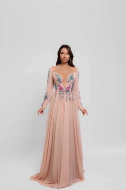 Style Unita Minna Fashion Multicolor Size 16 Pageant Long Sleeve Sleeves Embroidery Straight Dress on Queenly