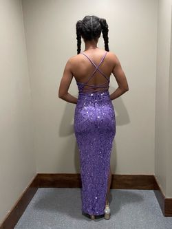 Lovesome Purple Size 8 Side slit Dress on Queenly