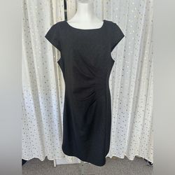 Boston Proper Black Size 12 Spandex Cap Sleeve Mini Cocktail Dress on Queenly