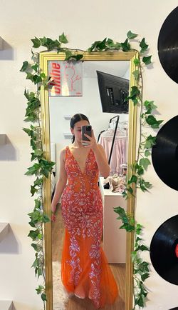 Style 64709 Jovani Orange Size 2 Prom 64709 Mermaid Dress on Queenly