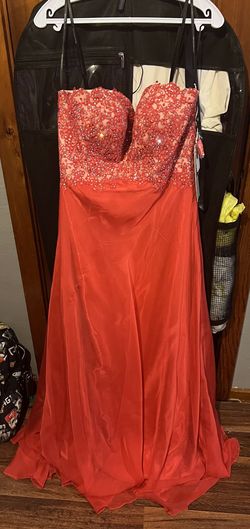 Style 35767 Alyce Paris Red Size 10 Medium Height Ball gown on Queenly