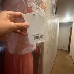 Mac Duggal Pink Size 8 Cut Out A-line Ruffles Straight Dress on Queenly
