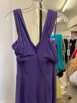 Style 20074 Boppers Purple Size 4 Jersey Straight Dress on Queenly