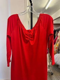 Style 20067 Boppers Red Size 12 Sleeves Military Straight Dress on Queenly
