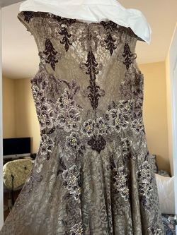 Jovani Brown Size 10 50 Off Floor Length Medium Height Short Height Military Straight Dress on Queenly