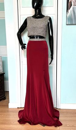 Style 20063 Mac Duggal Red Size 8 50 Off Prom Swoop Train Dress on Queenly