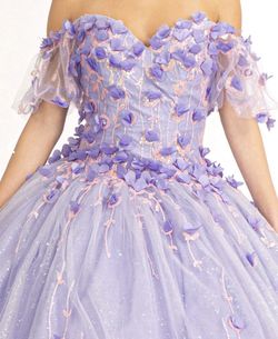 Gls Purple Size 16 Floor Length Cap Sleeve Ball gown on Queenly