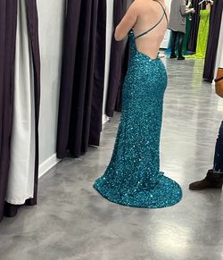 Style 47551 Scala Blue Size 00 Prom Floor Length 47551 Straight Dress on Queenly