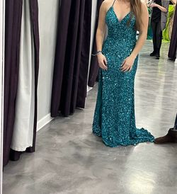 Style 47551 Scala Blue Size 00 Jersey Straight Dress on Queenly