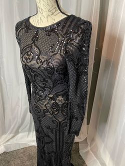 Betsy and Adam Black Size 4 Long Sleeve 50 Off Straight Dress on Queenly