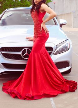 kelleoffical Red Size 0 Floor Length Mermaid Dress on Queenly