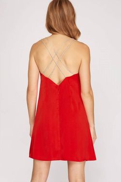 Style 1-1390349380-3236 SHE + SKY Red Size 4 Free Shipping Cocktail Dress on Queenly