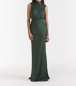 Style 1-1472409260-98 SALONI Green Size 10 1-1472409260-98 Tall Height Straight Dress on Queenly