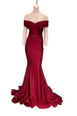 Style 1-1537275706-3236 JESSICA ANGEL Red Size 4 Floor Length Free Shipping Mermaid Dress on Queenly