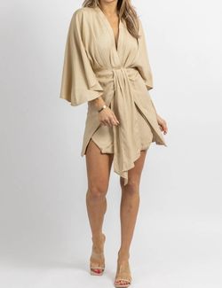 Style 1-1583669520-2901 MABLE Nude Size 8 Sorority Sleeves Cocktail Dress on Queenly