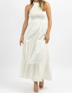 Style 1-1647178407-3236 In The Beginning White Size 4 Military Halter Engagement Straight Dress on Queenly