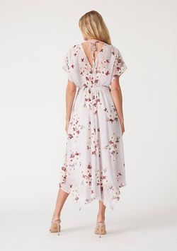 Style 1-1793370076-3236 LOVESTITCH White Size 4 V Neck Free Shipping Print Cocktail Dress on Queenly