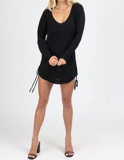 Style 1-1993544056-3107 MABLE Black Size 8 Sleeves Long Sleeve Sorority Rush Mini Cocktail Dress on Queenly