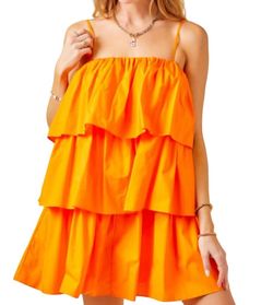 Style 1-2044263552-2901 day + moon Orange Size 8 Mini Cocktail Dress on Queenly