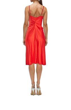 Style 1-2231282847-3471 DELFI COLLECTIVE Red Size 4 Polyester Spaghetti Strap Spandex Cocktail Dress on Queenly