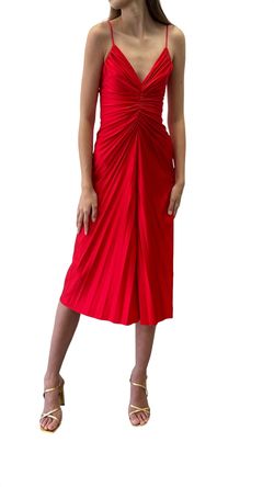 Style 1-2231282847-3471 DELFI COLLECTIVE Red Size 4 Polyester Spaghetti Strap Spandex Cocktail Dress on Queenly