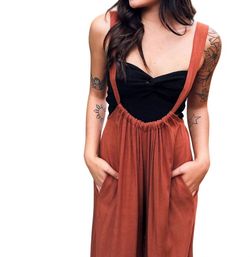 Style 1-2541751780-2791 FINAL TOUCH Brown Size 12 Tall Height Plus Size Jumpsuit Dress on Queenly