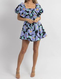 Style 1-2663816983-3236 &merci Purple Size 4 Floral Mini Casual Cocktail Dress on Queenly