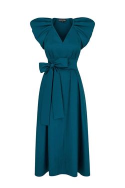 Style 1-2896783096-2901 MONICA NERA Blue Size 8 Free Shipping Belt Cocktail Dress on Queenly