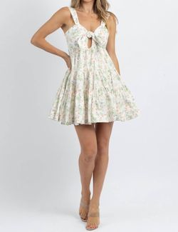 Style 1-3006202521-2696 MABLE White Size 12 Free Shipping Keyhole Coral A-line Print Cocktail Dress on Queenly