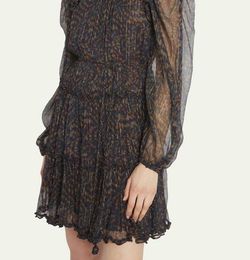 Style 1-3025884244-1498 Ulla Johnson Black Size 4 Free Shipping Flare Sleeves Cocktail Dress on Queenly
