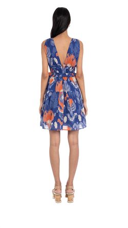 Style 1-3029464479-3011 BANJANAN Blue Size 8 Pockets Free Shipping Cocktail Dress on Queenly