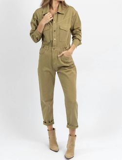 Style 1-3122477812-2696 MIOU MUSE Green Size 12 Free Shipping Tall Height High Neck Floor Length Olive Jumpsuit Dress on Queenly