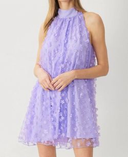Style 1-3194894482-2791 entro Purple Size 12 Polyester Lavender Floral Cocktail Dress on Queenly