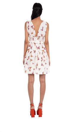Style 1-328725899-2791 BANJANAN White Size 12 Plunge Mini Cocktail Dress on Queenly