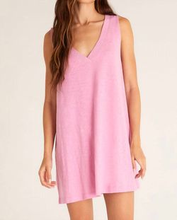 Style 1-3382010886-3460 Z Supply Pink Size 4 V Neck Mini Cocktail Dress on Queenly