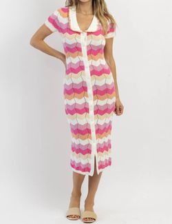 Style 1-3455456134-2696 MABLE Pink Size 12 Mini High Neck Plus Size Cocktail Dress on Queenly