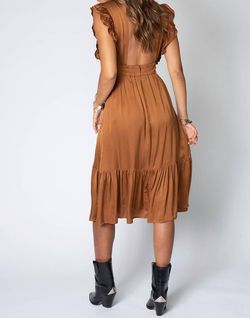 Style 1-358080644-3011 Stillwater Brown Size 8 Backless Plunge Cocktail Dress on Queenly