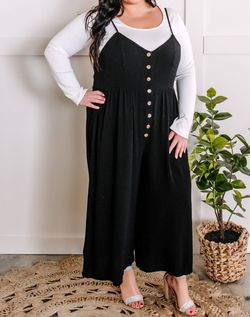 Style 1-3612858089-3011 KORI Black Size 8 Jersey Floor Length Jumpsuit Dress on Queenly