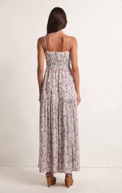 Style 1-3703162334-3855 Z Supply Purple Size 0 Free Shipping Military Floor Length Floral Print Straight Dress on Queenly