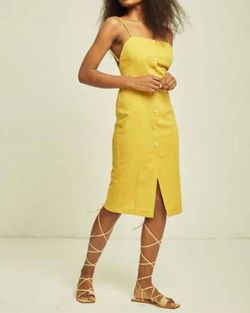 Style 1-402761518-2588 DELUC Yellow Size 0 Spaghetti Strap Cocktail Dress on Queenly