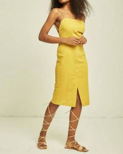 Style 1-402761518-3011 DELUC Yellow Size 8 Free Shipping Tall Height Spaghetti Strap Appearance Cocktail Dress on Queenly