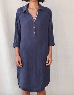 Style 1-4119840701-95 Sundry Blue Size 2 Navy High Low Long Sleeve High Neck Cocktail Dress on Queenly