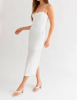 Style 1-4137682178-2696 LE LIS White Size 12 Bachelorette Side Slit Tall Height Cocktail Dress on Queenly