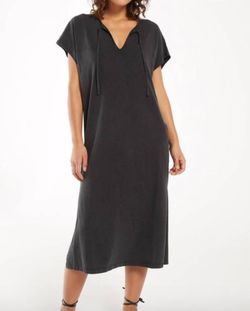 Style 1-4171494908-3855 Z Supply Black Size 0 Jersey Side Slit Cocktail Dress on Queenly